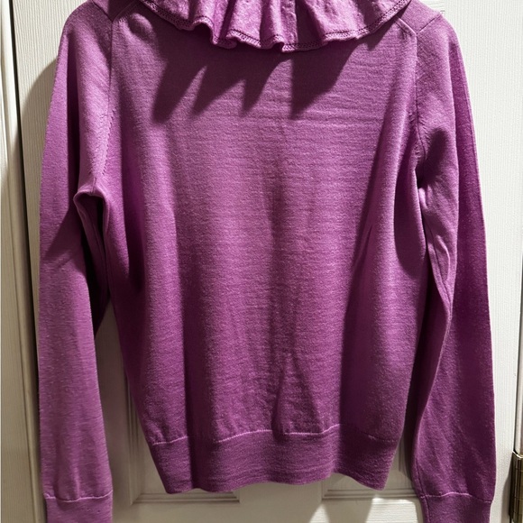 J. Crew Knitted Purple Cowl Neck Sweater - Picture 2 of 11